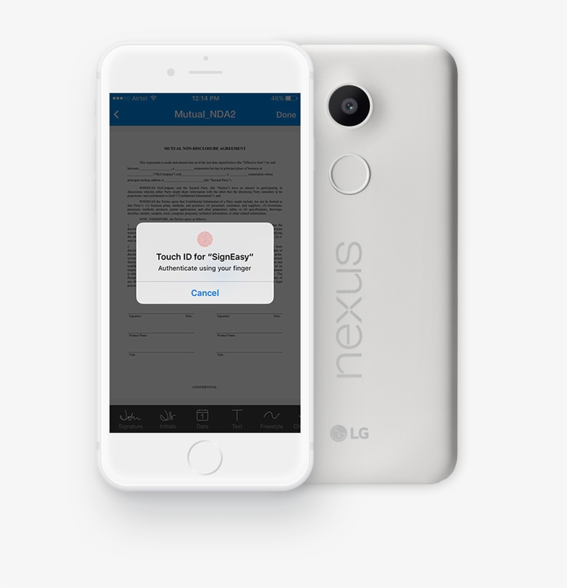 Secure And Legally Binding E-signatures - Smartphone, transparent png download