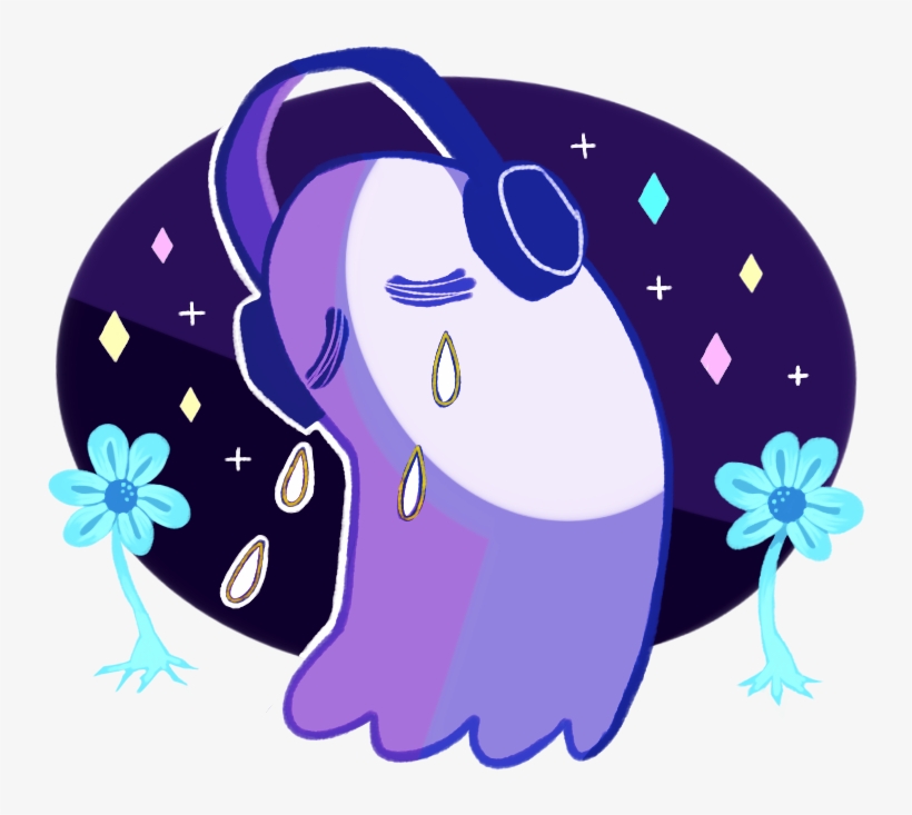 Napstablook Drawing Galaxy Frames Illustrations Images - Blue Napstablook Transparent, transparent png download