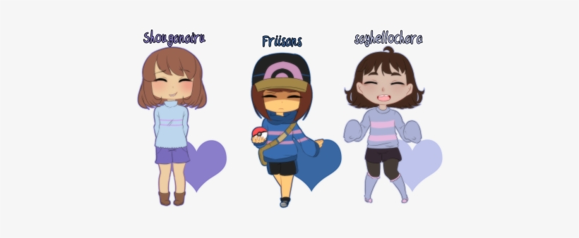 I Drew My Fav Designs/versions Of Frisk, Included Mine - Fan Art, transparent png download