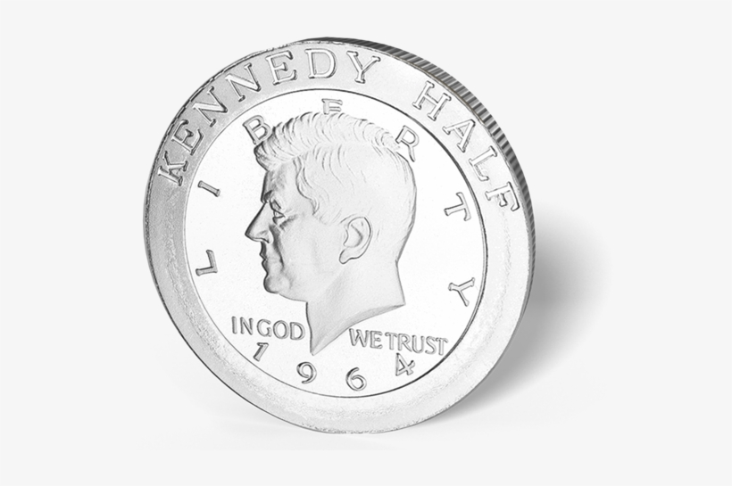 Picture Of 1 Oz Jfk Silver Rounds - Silver, transparent png download