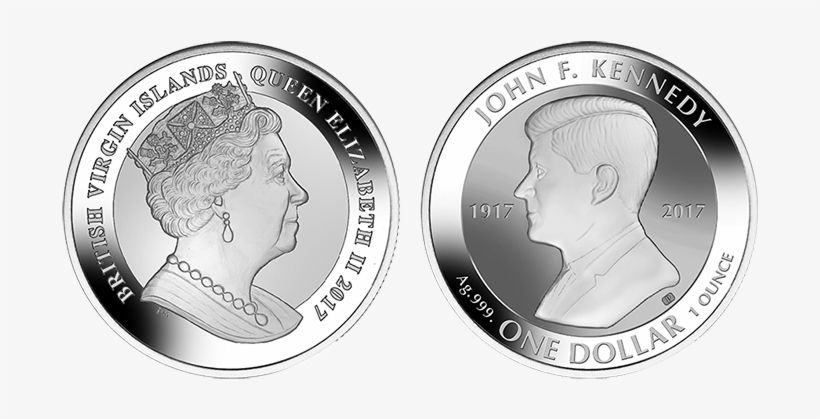 British Virgin Islands - John F. Kennedy Centenary Of Birth 2017 Reverse Silver, transparent png download