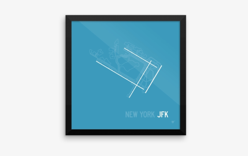 Jfk New York Airport Runway Diagram Framed Square Poster - New York City, transparent png download