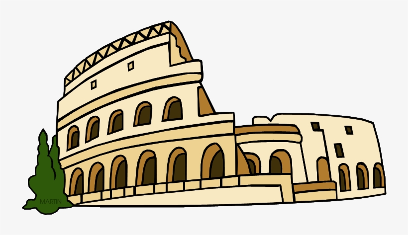 Rome Clip Art By Phillip Martin - Colosseum Clipart Transparent PNG