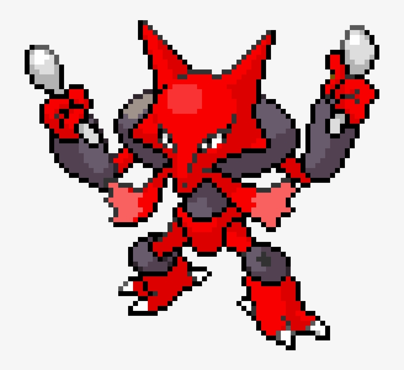 Red Alakazam - Pixel Art, transparent png download