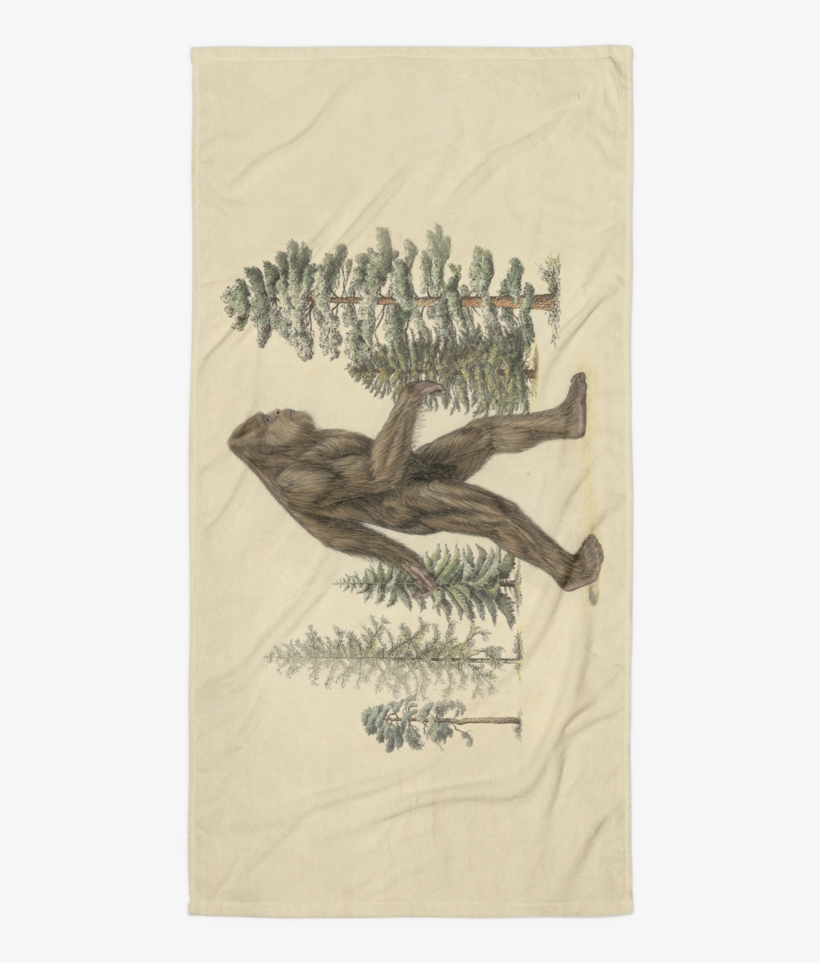 Beach Towel - Sasquatch Print - Beach, transparent png download