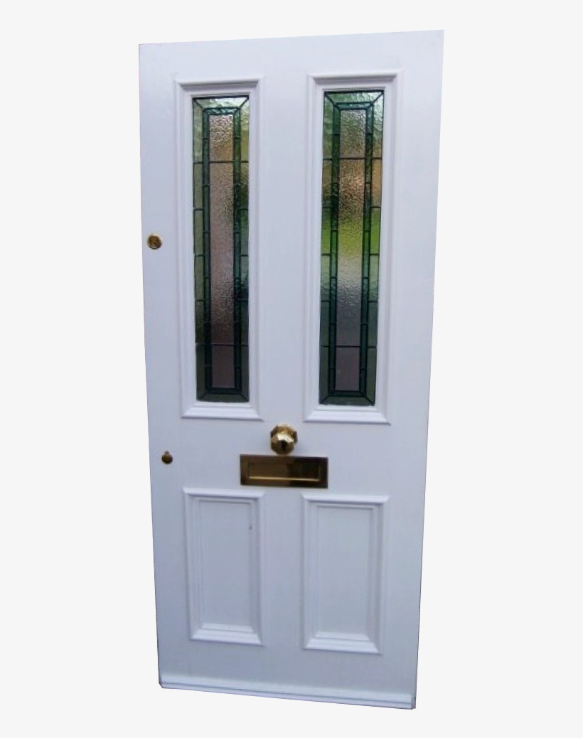 4 Panel Clear Stained Glass Door - Door, transparent png download