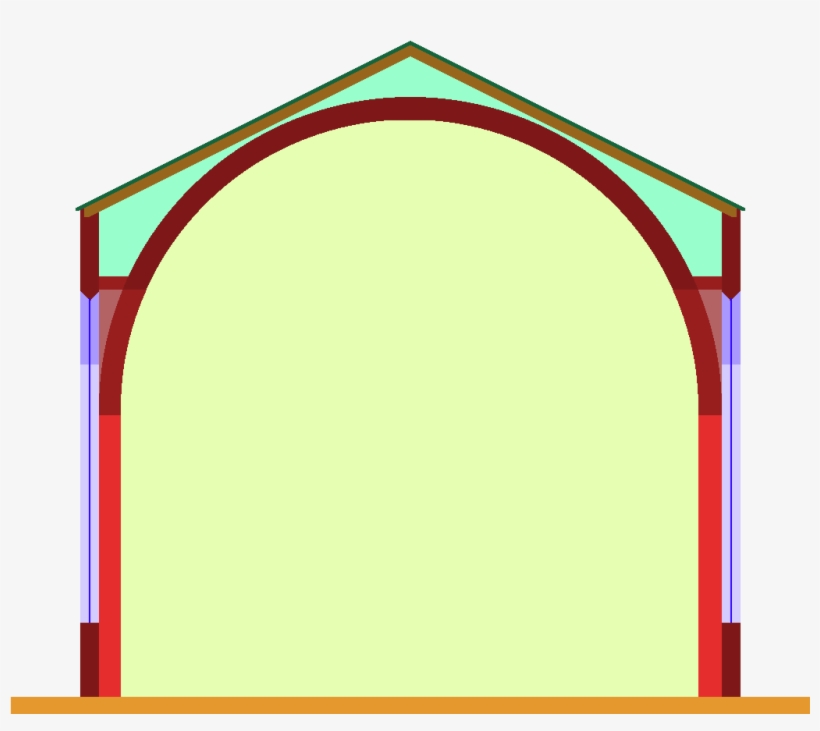 Aisleless Church With Barrel-vault - Staffelkirche, transparent png download