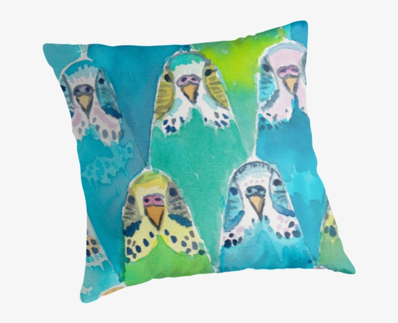 Watercolour Budgies By Barbarian - Budgies Wall Clock - By Barbarian // Barbra Ignatiev, transparent png download