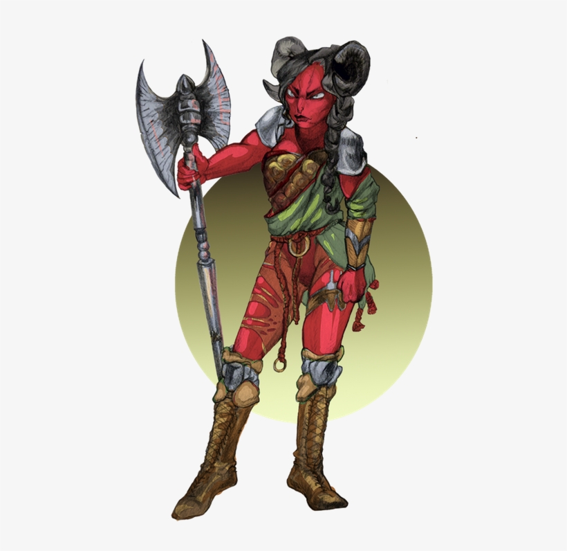 [rf] Tiefling Barbarian - Tiefling Orc, transparent png download