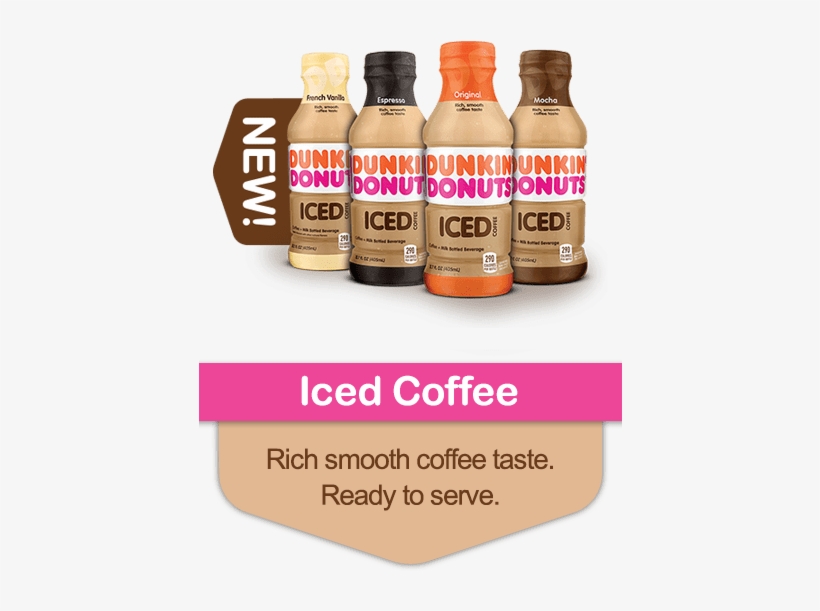 Dunkin Donuts Products Ground Coffee Iced Coffee - Dunkin Donuts Bottled Ice Coffee (espresso), transparent png download