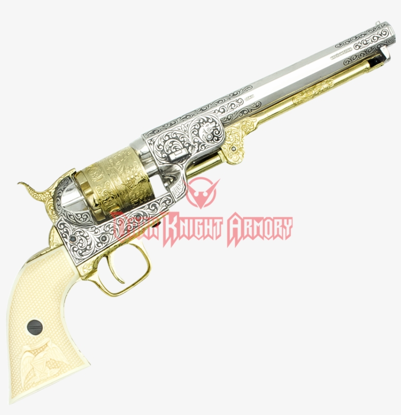 Polished Gold And Nickel M1851 Navy Revolver Ac221503 - Army - Punk Large Tote Bag, Adult Unisex, Natural,, transparent png download
