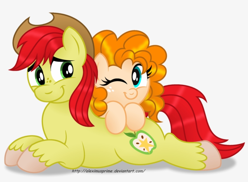 Aleximusprime, Brightbutter, Bright Mac, Bright Macintosh, - Mlp Pear Butter And Bright Mac, transparent png download
