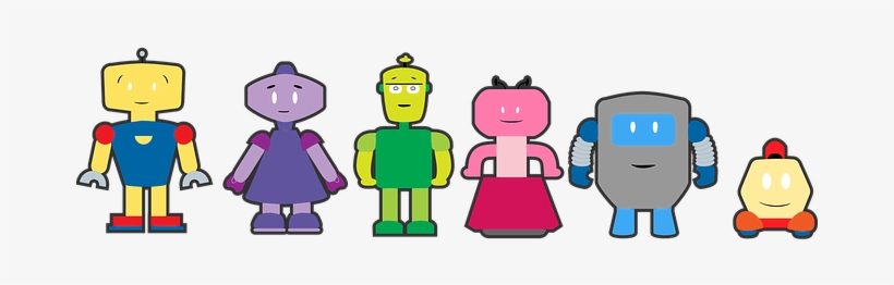 Robots-159598 340 - Simple Cute Robot Character, transparent png download