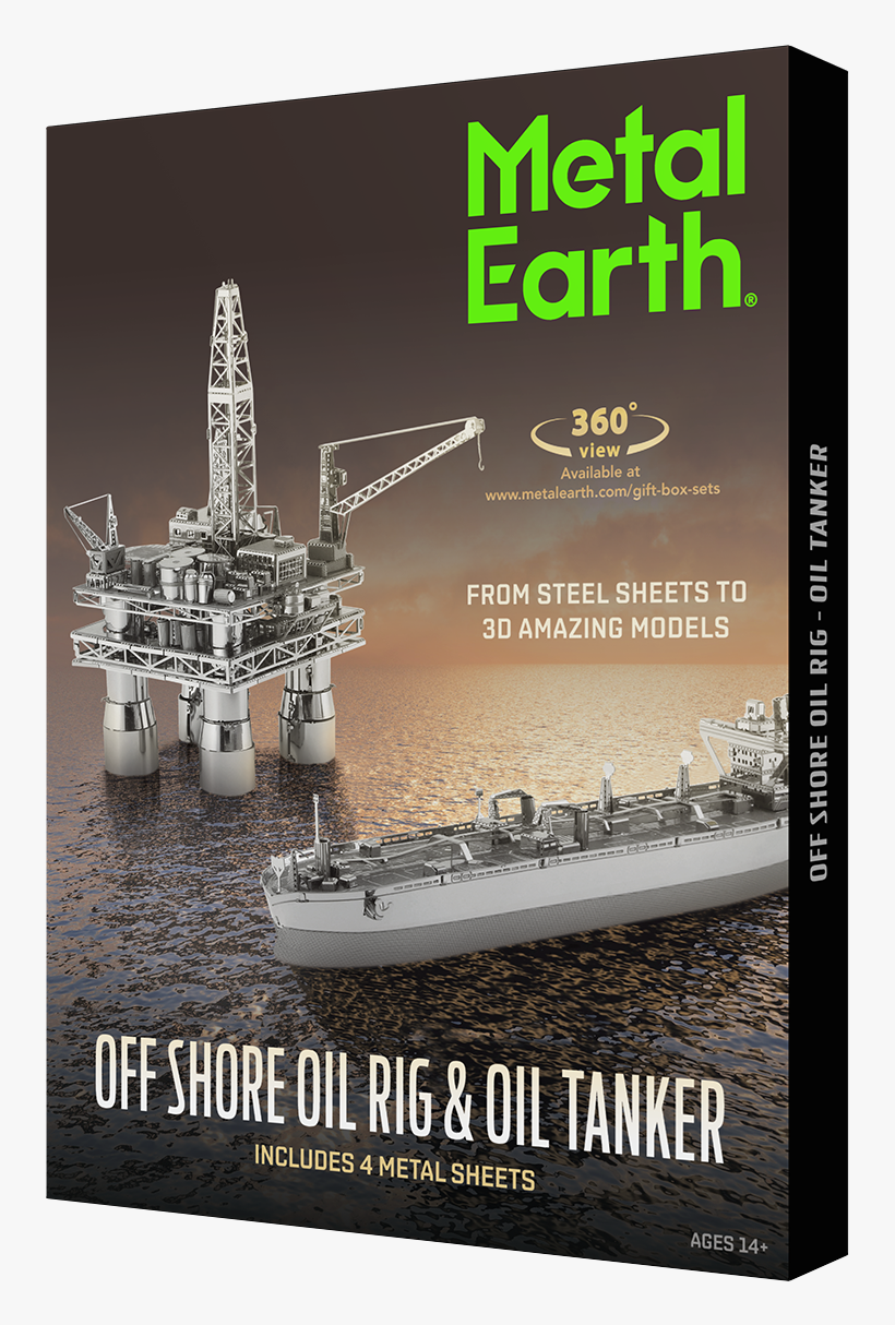Offshore Oil Rig & Oil Tanker Gift Set - Fascinations Metal Earth Off Shore Oil Rig, transparent png download