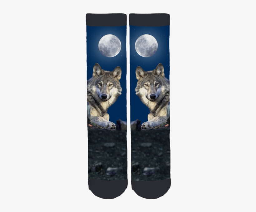 Spade's Leader Of The Wolfpack Crew Socks - Gray Wolf, transparent png download