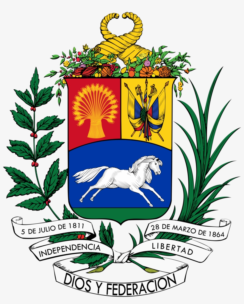 Dios Y Federación - Venezuela Coat Of Arms, transparent png download