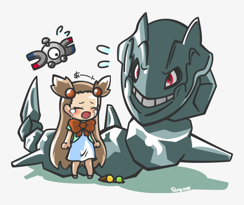 Magnemite, Mikan, And Steelix , And Pokemon Hgss) Drawn - Steelix Pokemon Chibi, transparent png download