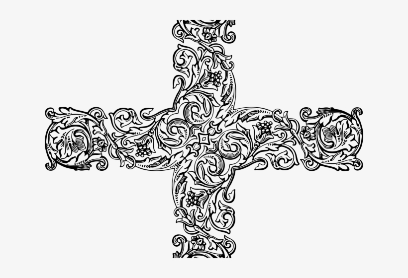 Ornamental Clipart Cross - Clip Art, transparent png download