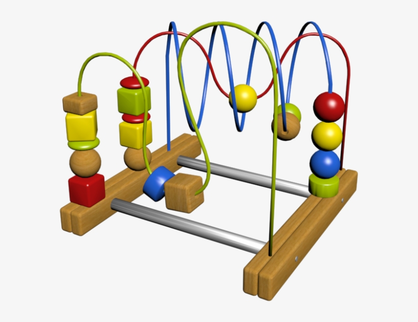 Wooden Roller Coaster Bead Maze - Play, transparent png download