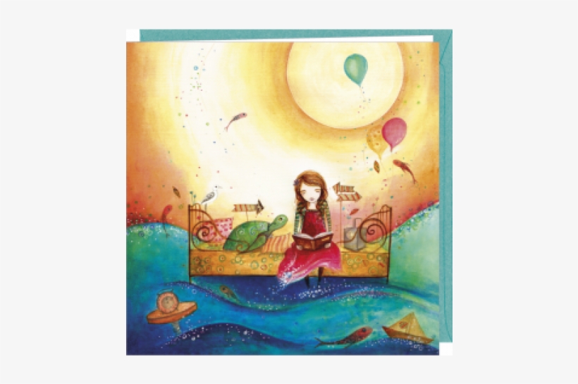 Greeting Card Cm Ocean Reading - Greeting Card, transparent png download
