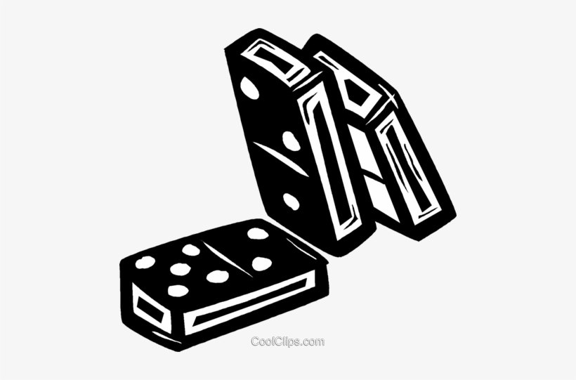 Dominos Royalty Free Vector Clip Art Illustration - Dominó Preto E Branco Png, transparent png download