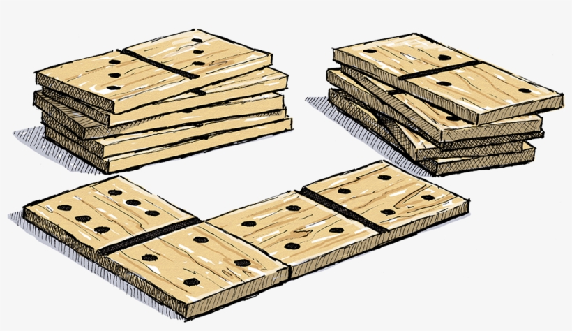 Belknap Hill Trading Post Giant Wood Dominoes Illustration - Wood, transparent png download