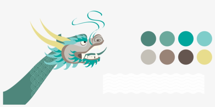 Dragon-elements - Dragon Boat Festival Design, transparent png download