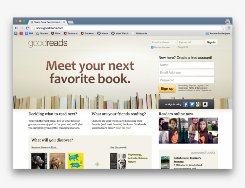 Goodreads Home Page - Menos Face Y Mas Book, transparent png download