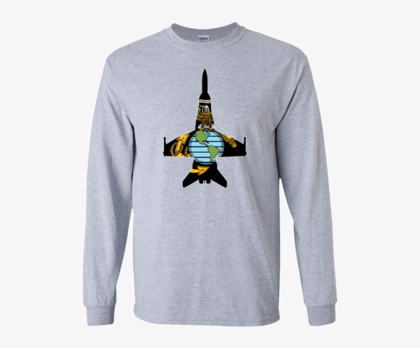 F/a 18 Hornet & Ega Long Sleeve T Shirt For Military - Can't Scare Me, transparent png download