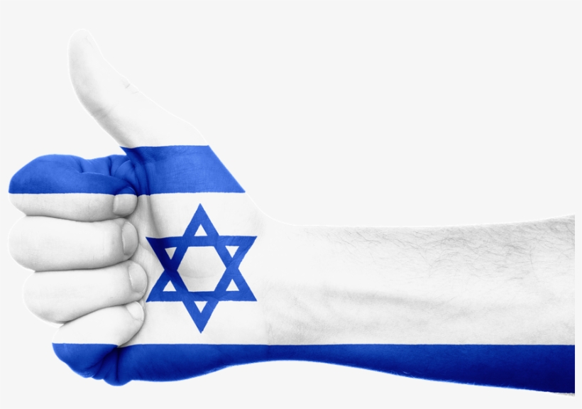 Image In Public Domain - Israel Flag Hand, transparent png download