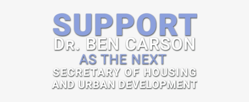 Ben Carson As The Next Secretary Of Housing And Urban - Vector Graphics, transparent png download