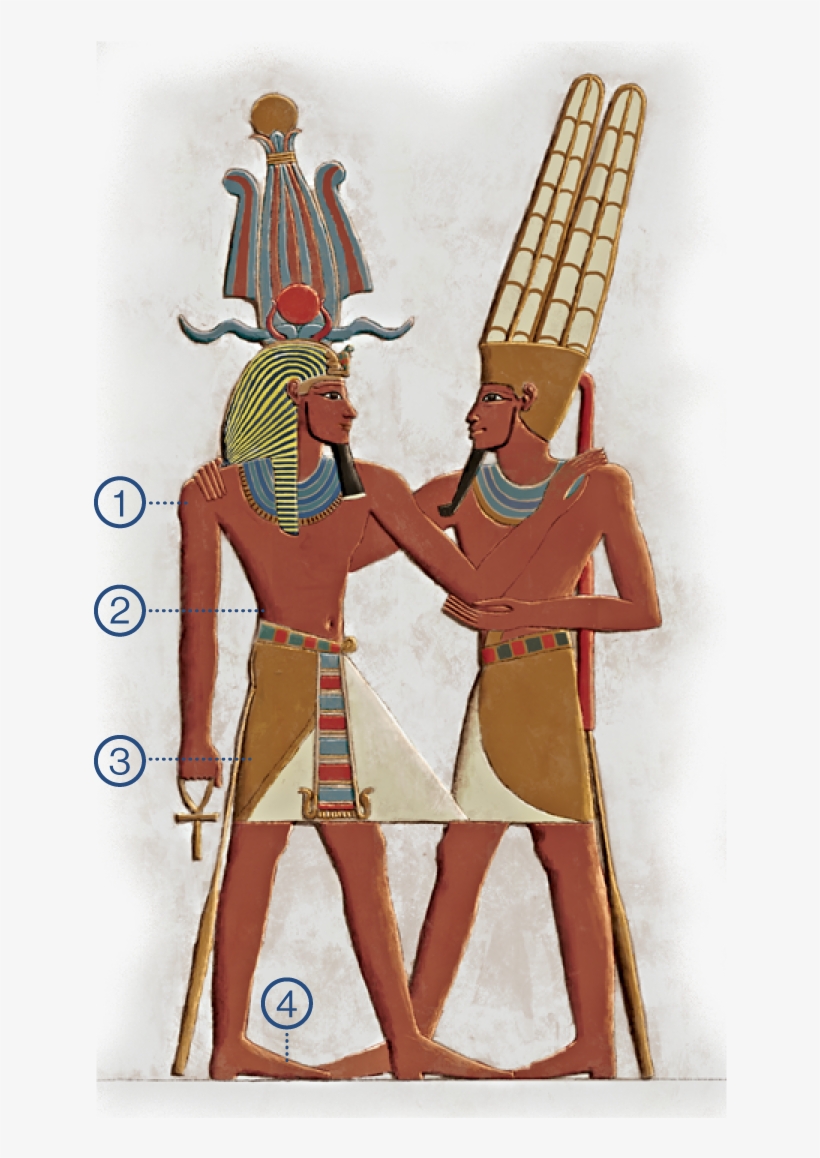Egyptian Art Traditionally Depicted Figures In Stiff, - Akhenaten Cartoon Png, transparent png download
