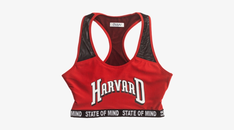 Harvard Racerback Sporty Bralette - T Shirt, transparent png download