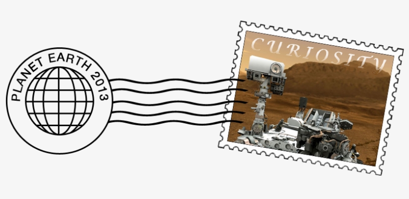 Curiosity Stamp - Posterazzi Artist Concept Of Nasa's Mars Science Laboratory, transparent png download