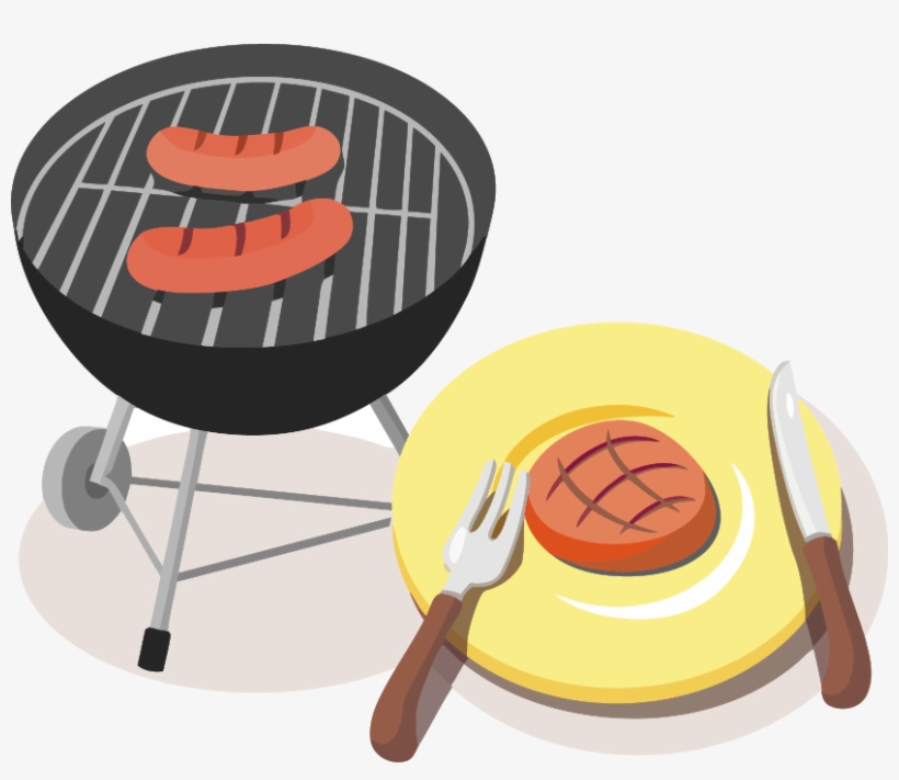 Click Here To View And Print Our Picnic Flyer For Complete - Grilling Hot Dogs Cartoon, transparent png download