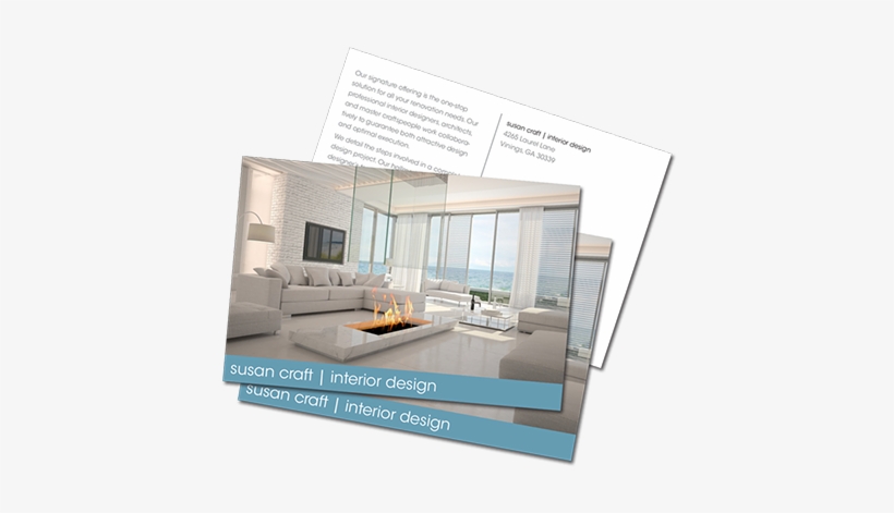 Cheap Postcard Printing - Interior Design Postcard Mailer, transparent png download