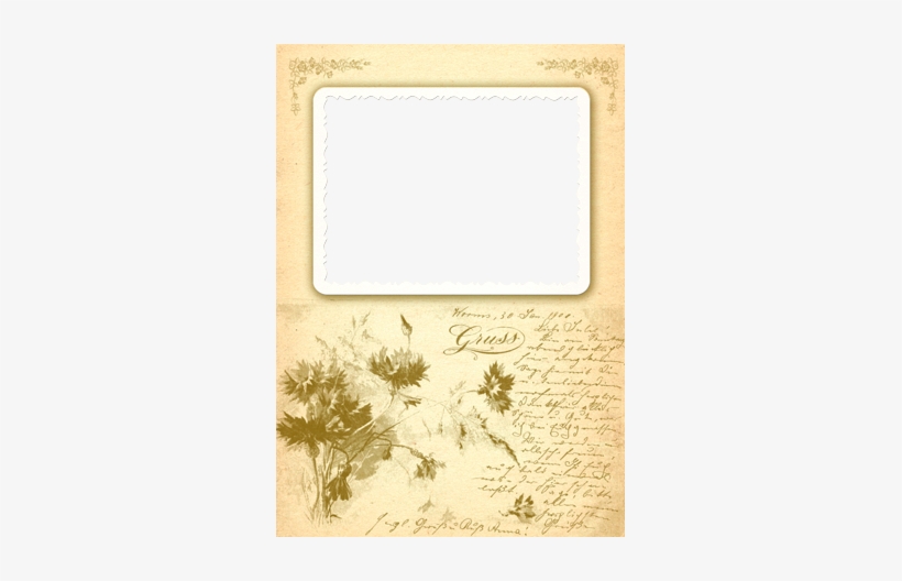 Photo Frame - Old Postcard - Eiffel Tower With Script 15" Laptop Sleeve, transparent png download