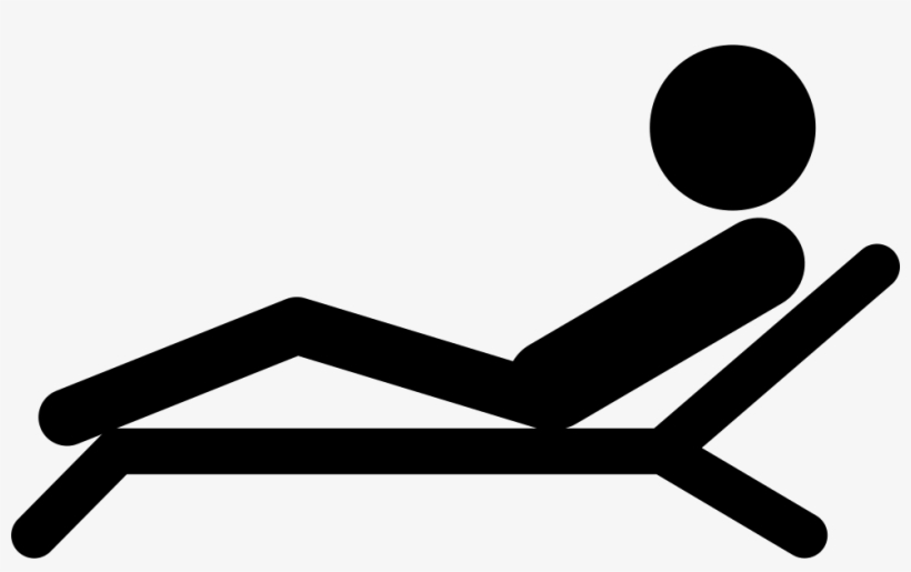 Man Lying On A Deck Chair Of A Spa Comments - Deckchair, transparent png download