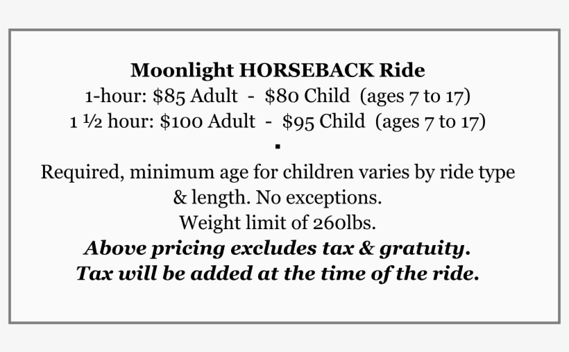 Moonlight Horseback Ride 1-hour - Child, transparent png download