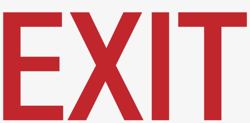 Open - No Exit Sign, transparent png download