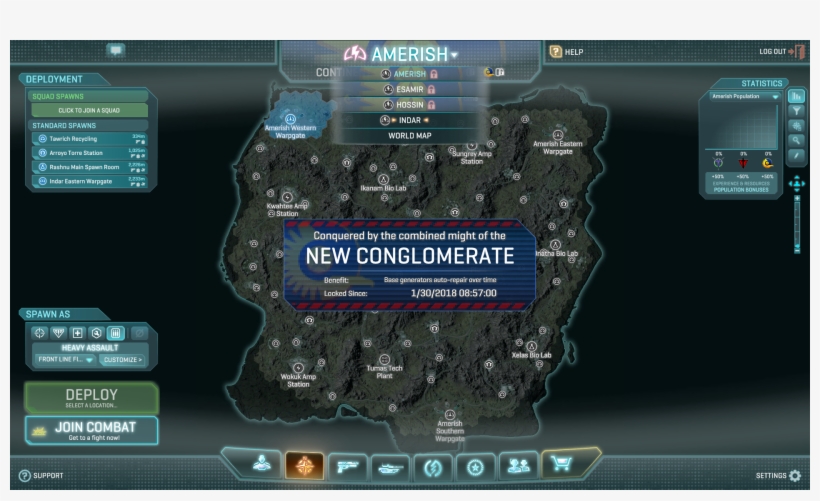 Dev Ui Bug] All The Continents Show The Unstable Icon - Base Icon Planetside 2, transparent png download