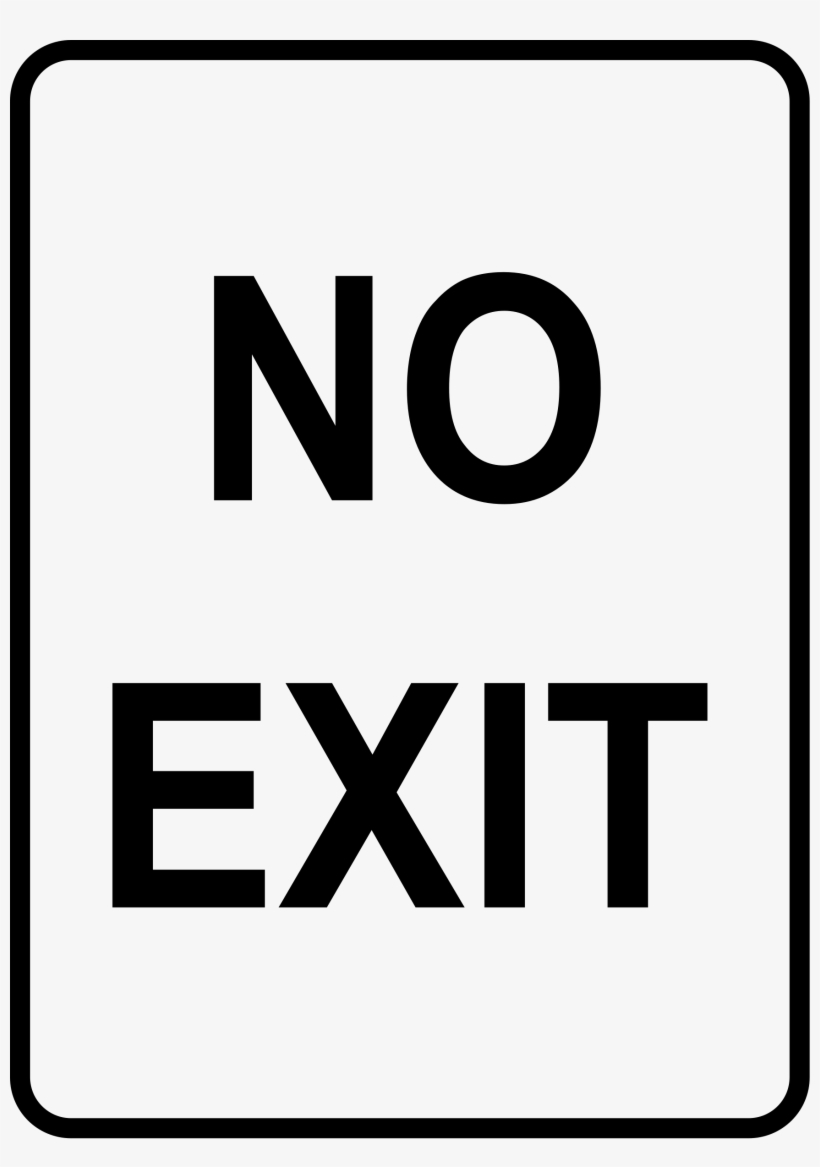This Free Icons Png Design Of No Exit Sign, transparent png download