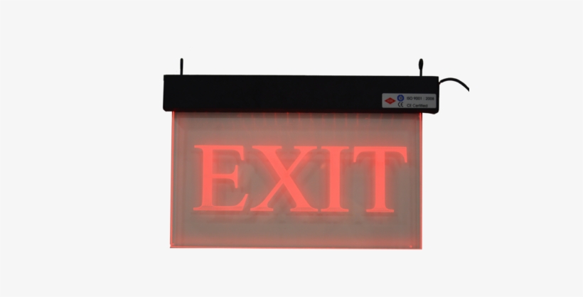 Acrylic Exit Sign With Backup - Led Display, transparent png download