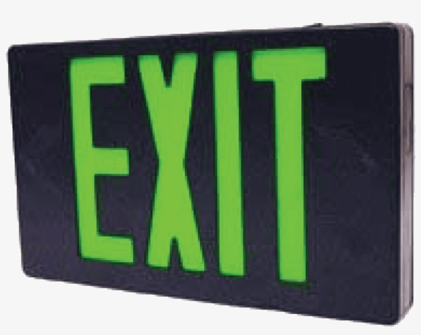 Westgate Led Universal Exit Signs - Led Exit Light (green Letters, Black Housing,), transparent png download