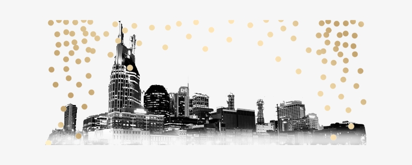 Confetti Falls On Nashville - Nashville Skyline Transparent Background, transparent png download
