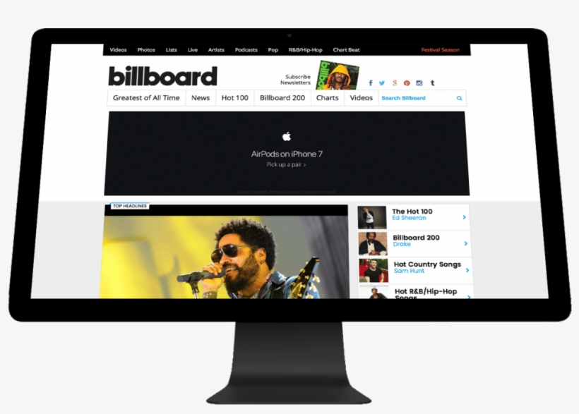 Billboard Header Overlaying Image - Billboard, transparent png download
