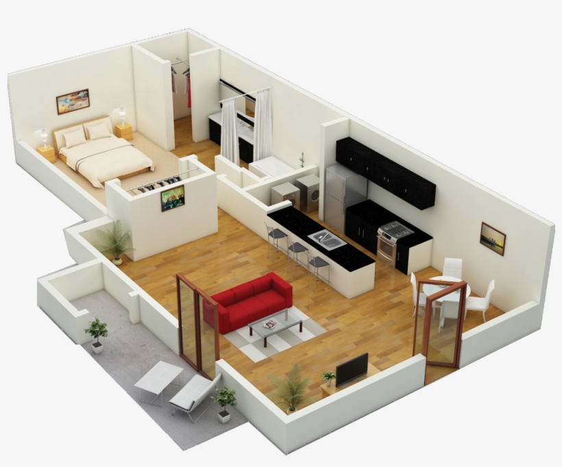 Flor Plans Square Birch - Apartment, transparent png download