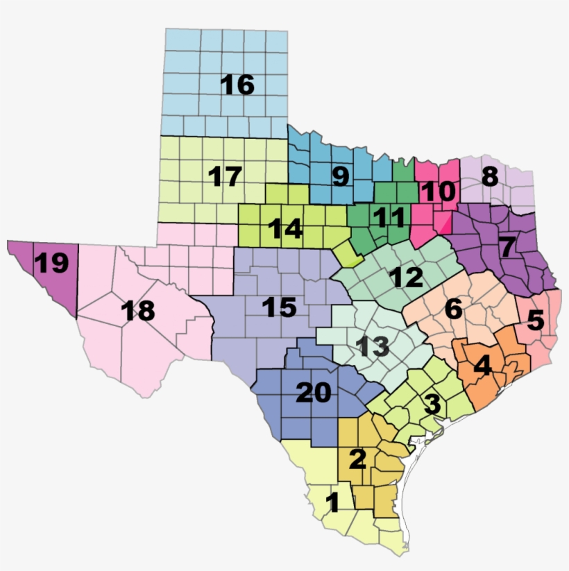 Escmap - Texas Esc Regions, transparent png download