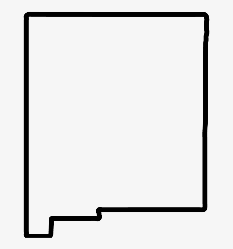 New Mexico Outline Rubber Stamp - Whiteboard, transparent png download