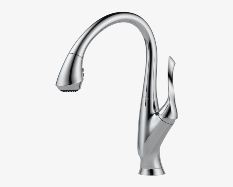 Single Handle Pull-down Kitchen Faucet - Brizo 63052lf Belo Pull-down Kitchen Faucet Et Kitchen, transparent png download